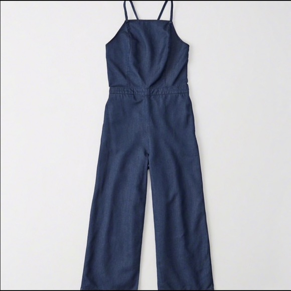 abercrombie and fitch denim jumpsuit